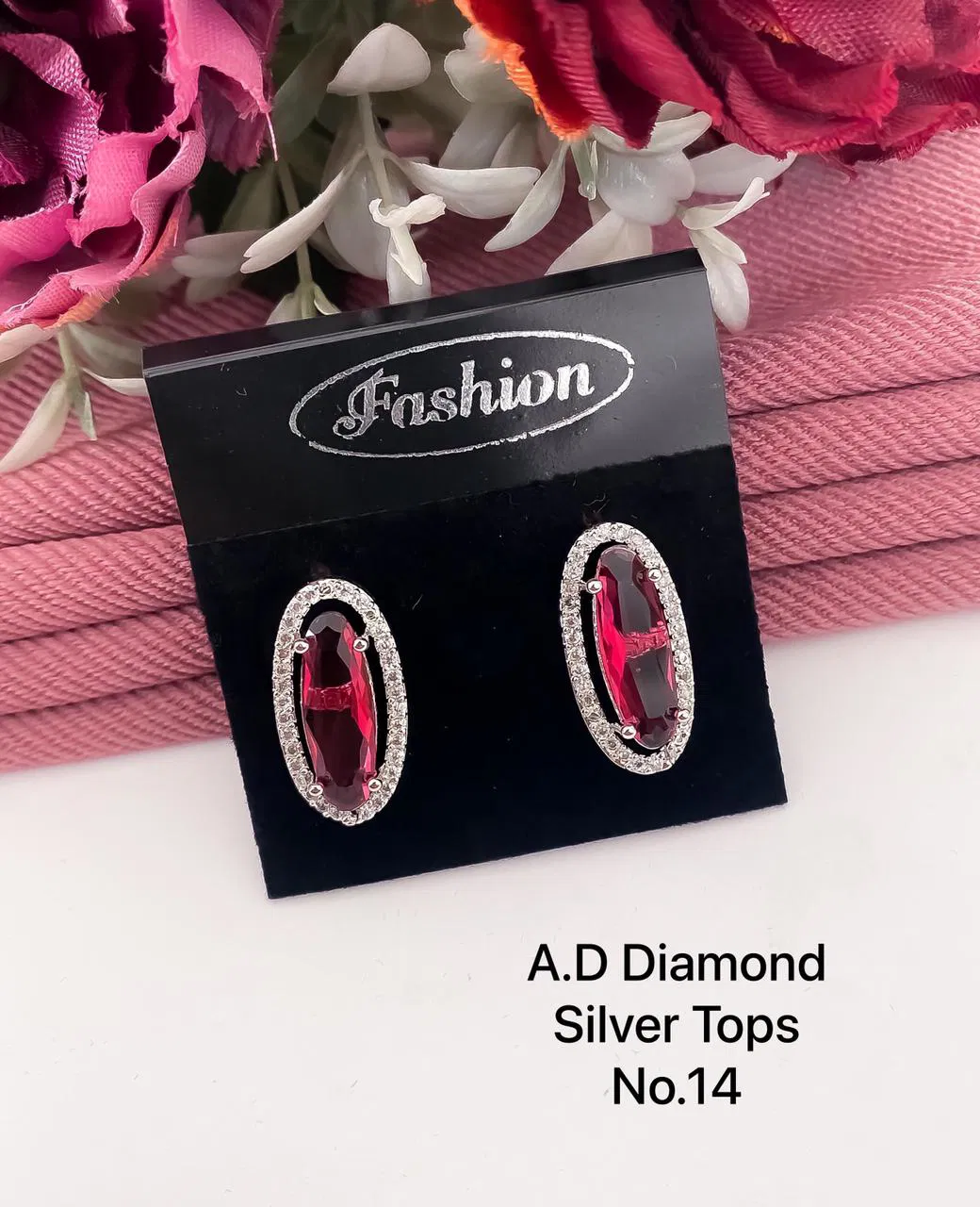 Designer Single AD Diamond Silver Tops 2 Wholesale Shop In Surat
